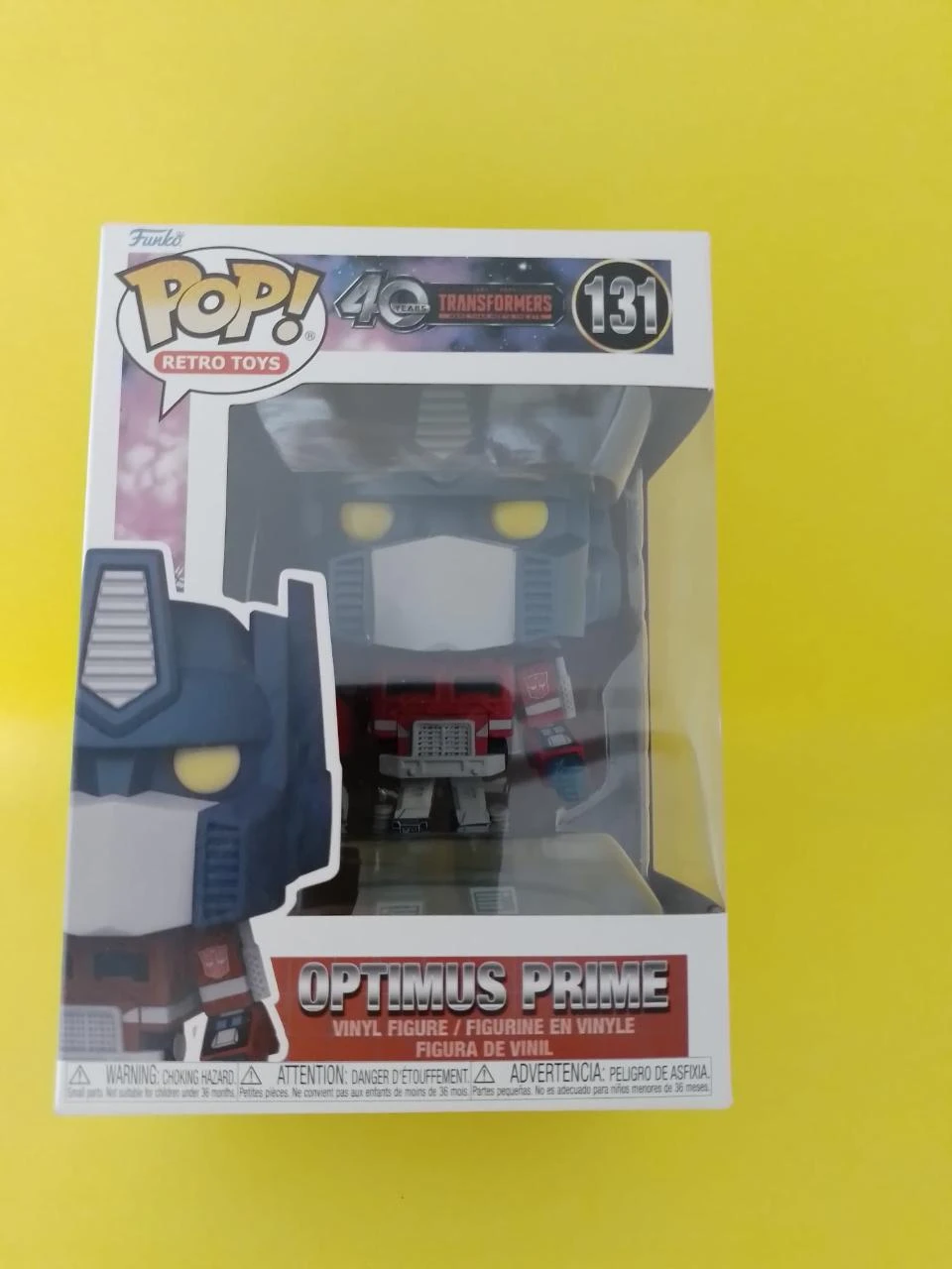 Funko Pop! Retro Toys Transformers 40 Years - Optimus Prime #131 - NOVO